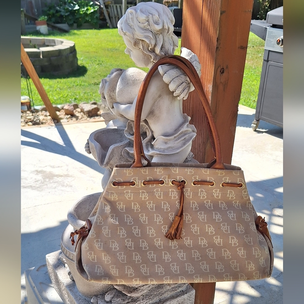 Dooney & Bourke Tan Monogram Tote - Picture 2 of 5